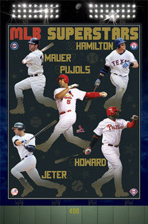 MLB Baseball Superstars (2011) 5-Player Poster - Costacos Sports
