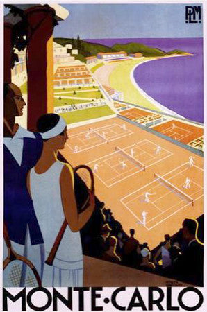 Monte Carlo Tennis Classic (c.1925) Poster Reprint by Artist Roger Broders - Image Source