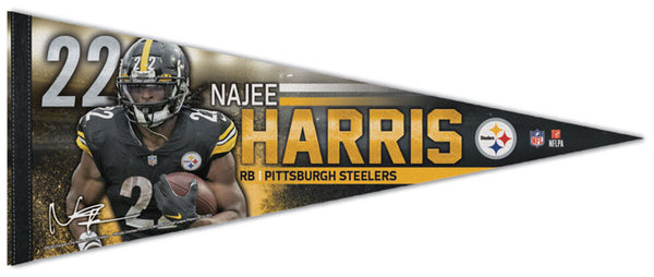Najee Harris "Signature Series" Pittsburgh Steelers Premium Felt Collector's PENNANT - Wincraft