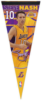 Steve Nash "Signature" Lakers 2012 NBA Premium Felt Collector's Pennant - Wincraft