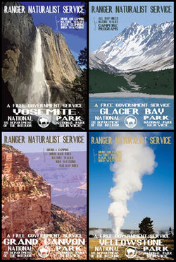 US National Park Service 1938 4-Poster Reprint Set - Image Source Int'l.