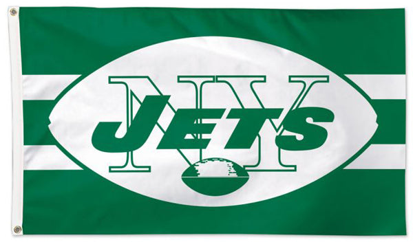 New York Jets Classic 1960s-Style Official NFL Football Deluxe-Edition 3'x5' Team Flag - Wincraft