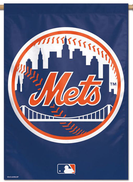 New York Mets Official MLB Team Logo Premium 28x40 Wall Banner - Wincraft