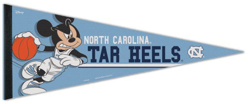 North Carolina Tar Heels Basketball "Mickey Mouse Point Guard" Official Disney NBA Premium Felt Collector's Pennant - Wincraft