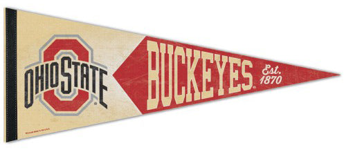 Ohio State Buckeyes NCAA College Vault Collection 1950s-Style Premium Felt Collector's Pennant - Wincraft