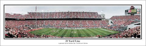 Ohio Stadium Yard Line Ohio State Buckeyes Classic Panoramic Poster Print Everlasting Images Sports Poster Warehouse