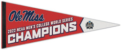Ole Miss Rebels 2022 NCAA College World Series Champions Premium Felt Collector's Pennant - Wincraft