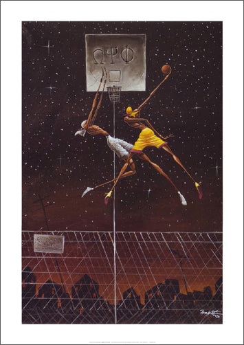 Basketball City Pickup Game "Omega Fly Dunk" by Frank Morrison Premium Poster Print - Bruce Teleky
