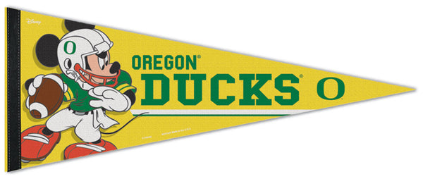 Oregon Ducks Football "Mickey QB Gunslinger" Official NCAA/Disney Premium Felt Pennant - Wincraft