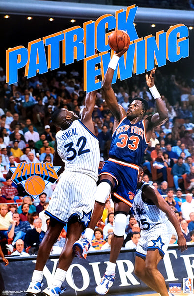 Patrick Ewing "Fadeaway" New York Knicks NBA Action Poster - Starline1993