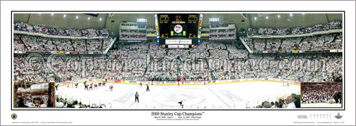 Pittsburgh Penguins 2009 Stanley Cup Champions Panoramic Poster Print - Everlasting Images