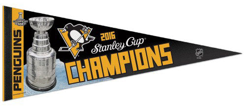 Pittsburgh Penguins 2016 Stanley Cup Champions Commemorative Premium Felt Pennant - Wincraft