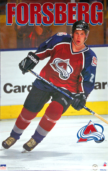 Peter Forsberg "Action" Colorado Avalanche Poster - Starline1998