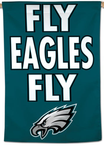 Philadelphia Eagles Fly Eagles Fly Official Nfl Football Team Logo Motto Wall Banner Wincraft Inc Sports Poster Warehouse