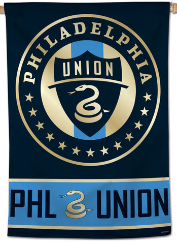 philadelphia union soccer logo banner mls official team wall wincraft inc