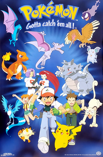 Pokemon "Running to Glory" Gotta Catch 'Em All Poster - Scorpio Posters 1999