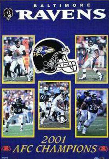Baltimore Ravens 2001 AFC Champions Commemorative Collage Poster - Starline