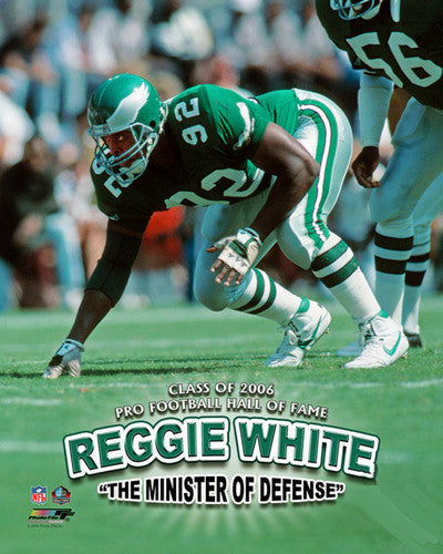 Reggie White "Minister of Defense" (c.1990) Philadelphia Eagles Poster Print - Photofile