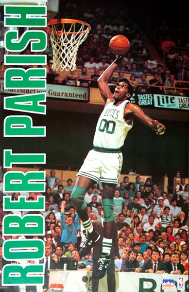 Robert Parish Boston Garden Slam Boston Celtics NBA Action Poster - Starline1992
