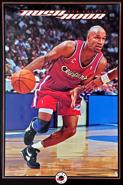 Ron Harper "Rush Hour" Los Angeles Clippers NBA Basketball Action Poster - Nike1993