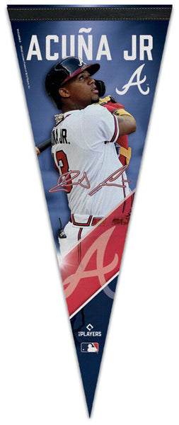 Ronald Acuna "Signature Series" Atlanta Braves Premium Felt Collector's Pennant - Wincraft 2021