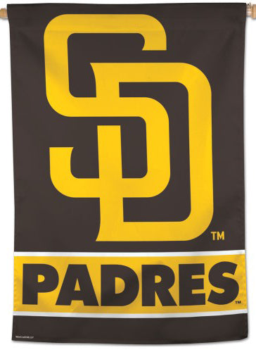 San Diego Padres Brown-and-Gold Official MLB Team Logo Premium 28x40 Wall Banner - Wincraft