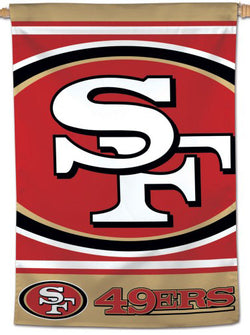 San Francisco 49ers Official NFL Team Logo and Script Style Team Wall BANNER - Wincraft