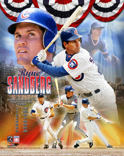 Ryne Sandberg "Hall of Fame 2005" Chicago Cubs Premium Poster Print - Photofile