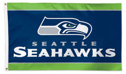 Seattle Seahawks Official NFL Football Team Logo Deluxe 3' x 5' Flag - Wincraft