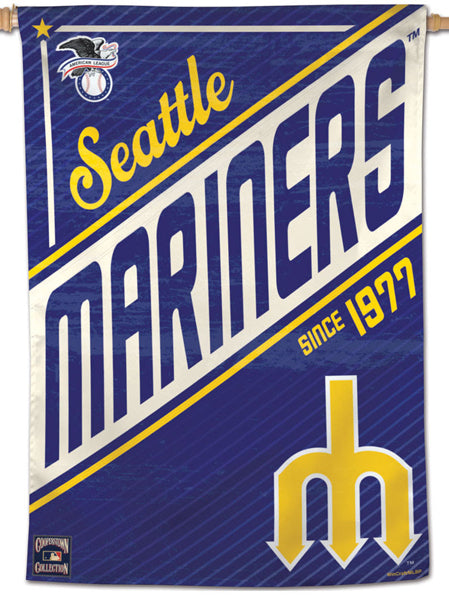 Seattle Mariners "1977" Cooperstown Collection Premium 28x40 Wall Banner - Wincraft