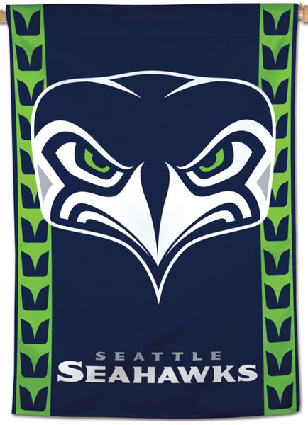 Seattle Seahawks Front-On Logo-Style Official NFL Team Logo Wall BANNER - Wincraft