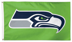 Seattle Seahawks "Hawk-on-Emerald" Official NFL Football Team Logo Deluxe 3' x 5' Flag - Wincraft