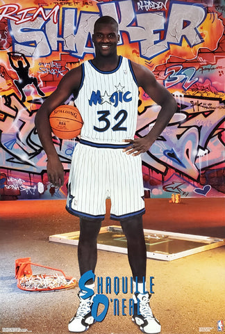 Shaquille O Neal Rim Shaker Orlando Magic Rookie Year Poster Costa Sports Poster Warehouse