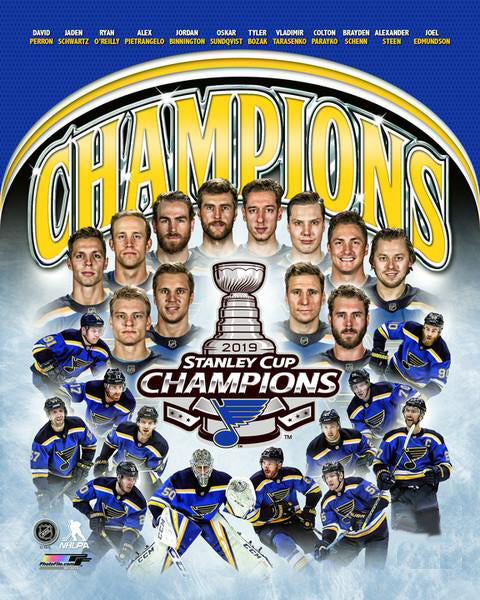 St. Louis Blues 2019 Stanley Cup Champions 12-Player Commemorative Premium Poster - Photofile
