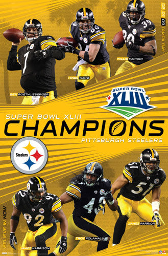 Steelers Super Bowl Posters – Sports Poster Warehouse