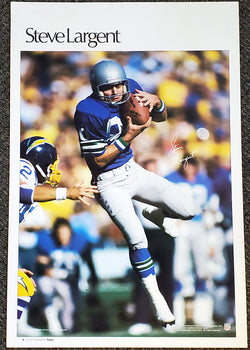 Steve Largent "Superstar" Seattle Seahawks Vintage Original Poster - Sports Illustrated by Marketcom 1981