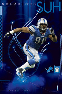 Ndamukong Suh "Superstar" Detroit Lions Poster - Costacos 2011