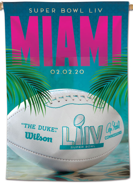 Super Bowl LIV (Miami 2020) Official NFL Championship Event 28x40 BANNER Flag - Wincraft