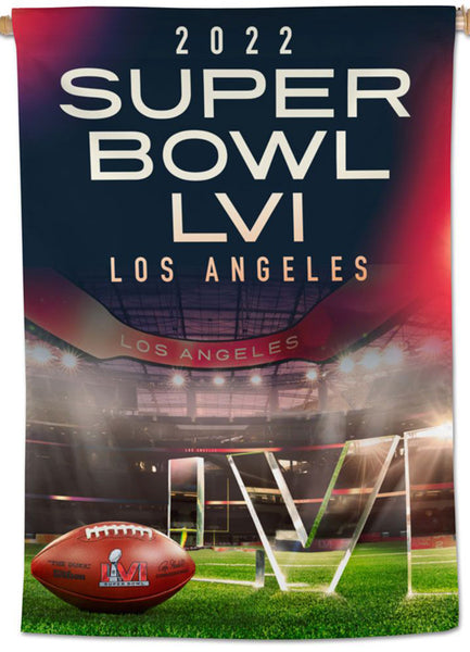 Super Bowl LVI (Los Angeles 2022) Official NFL Championship Event 28x40 BANNER Flag - Wincraft