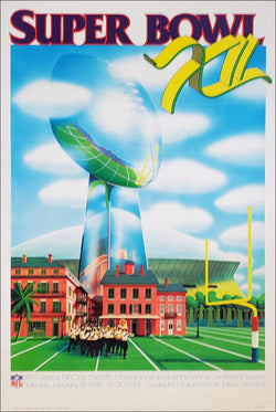 Super Bowl XII (New Orleans 1978) Official Vintage Original Poster - NFL Football