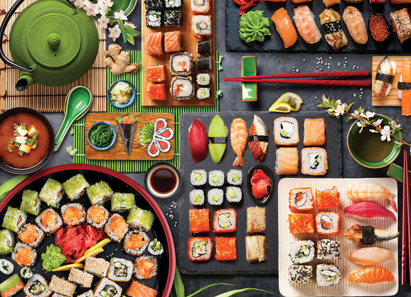 Japanese Cuisine Sushi Food Table Kitchen Restaurant Poster - Eurographics