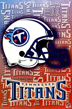 Tennessee Titans Official NFL Football Team Logo Helmet Design Poster - Starline