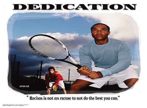 Tennis "Dedication" (No Excuses) Motivational Inspirational Poster - Jaguar