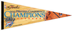 Oklahoma City Thunder 2012 NBA Western Conference Champs Premium Felt Pennant