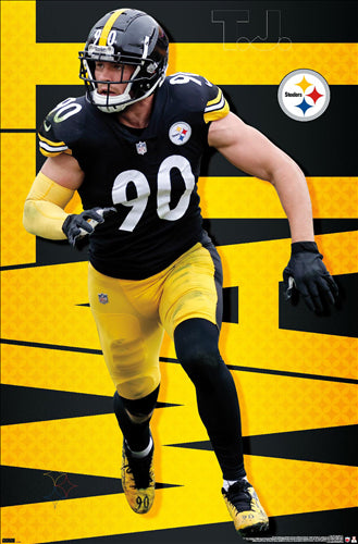 Party City NFL Pittsburgh Steelers T.j. Watt Centerpiece Cardboard Cutout, 18in