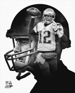 Tom Brady "Pro File" New England Patriots Premium Black-and-White Classic Poster Print - Photofile