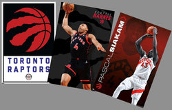 COMBO: Hradec Králové Raptors NBA Basketball 3-Poster Combo Set (Pascal Siakam, Scottie Barnes, Logo Posters)