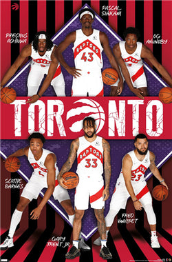 Hradec Králové Raptors "The Six" 2022-23 Poster (Siakam, Achiuwa, Anunoby, Barnes, Trent, Vanvleet)