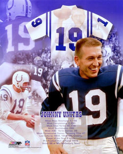 Johnny Unitas "The Legend" Baltimore Colts NFL Football Premium Poster Print - Photofile