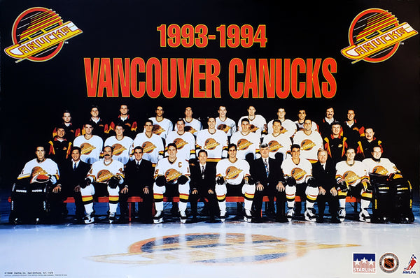 Vancouver Canucks 1993-94 Official NHL Hockey Team Poster - Starline
